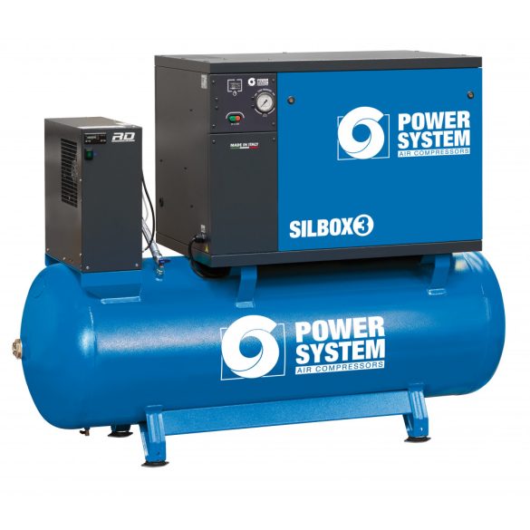 SILBOX 3 PS50-500 FT10 SD-ESS hangszigetelt dugattyús kompresszor szárítóval